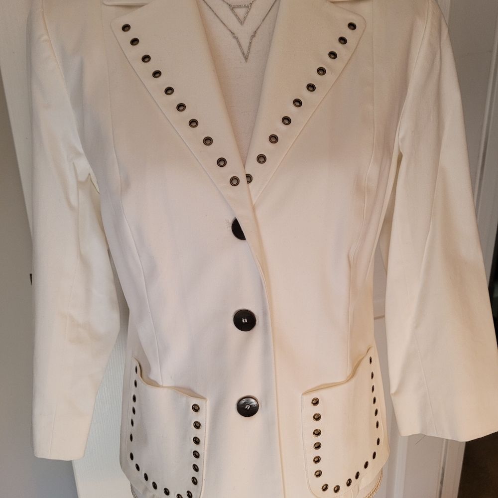 &Trousers White Blazer